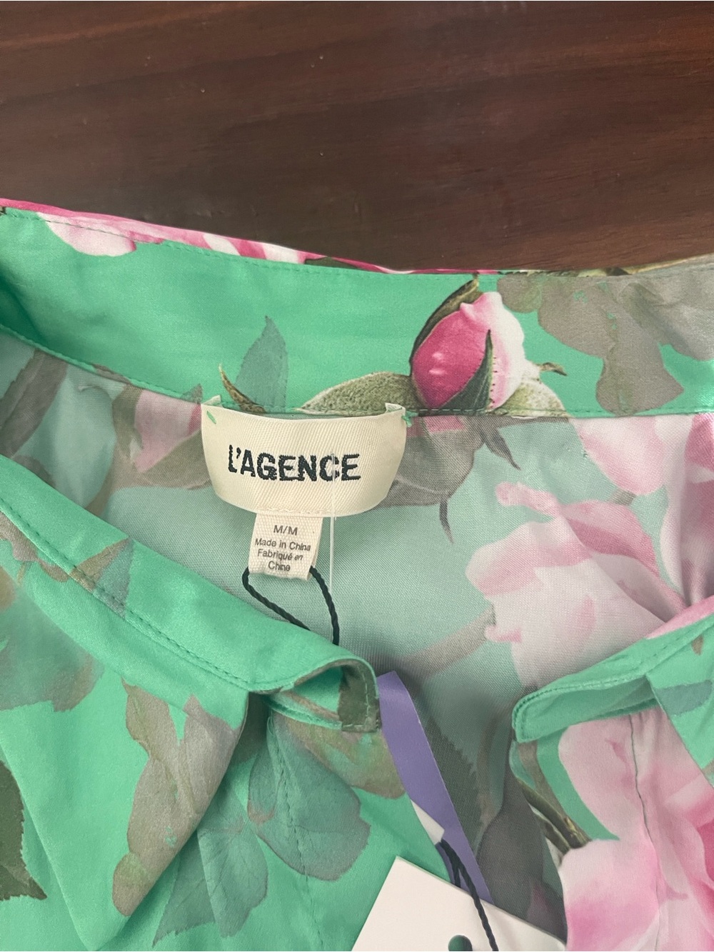 New L'AGENCE Virlen Tiered Satin Shirt Dress - Picture 7 of 16